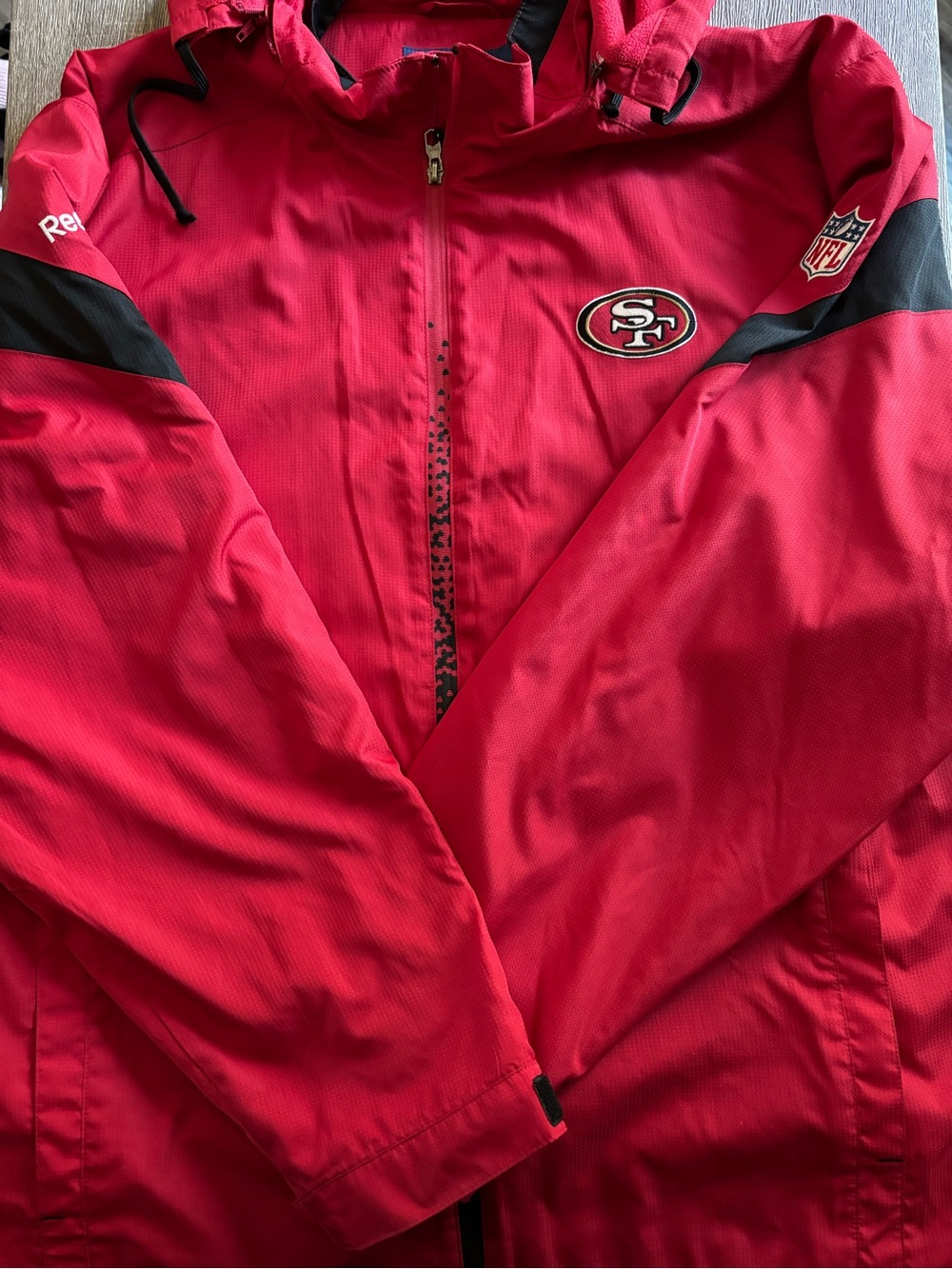 Reebok Red NFL Onfield Jacket with Navy Label